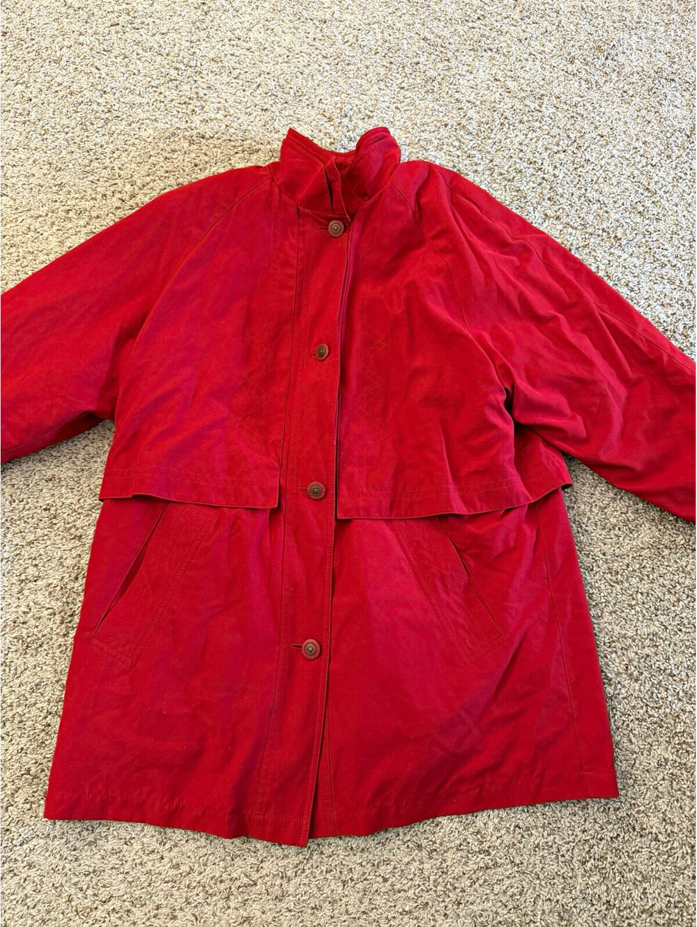 Vtg Jaclyn Smith Women's S Red Button-Up Jacket Embroidery 90s Retro Classic